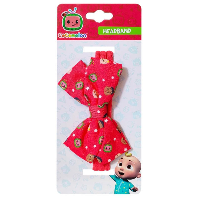 Luv Her Baby Accessories Adorable CocoMelon Baby Headband Bows Soft Elastic Newborn Girl Essentials - Image 1